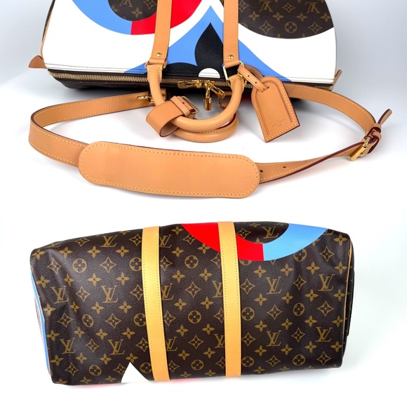 Authentic Louis Vuitton Game on Keepall 45 Bandouliere Monogram Duffle Weekender - Picture 6 of 11